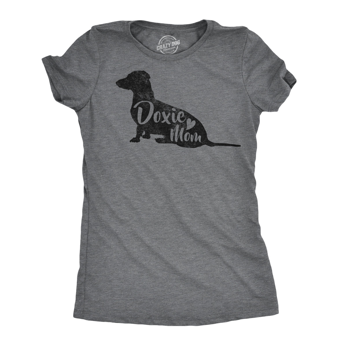 Funny Dark Heather Grey - Doxie Mom Doxie Mom Womens T Shirt Nerdy Mother&#39;s Day Dog Tee