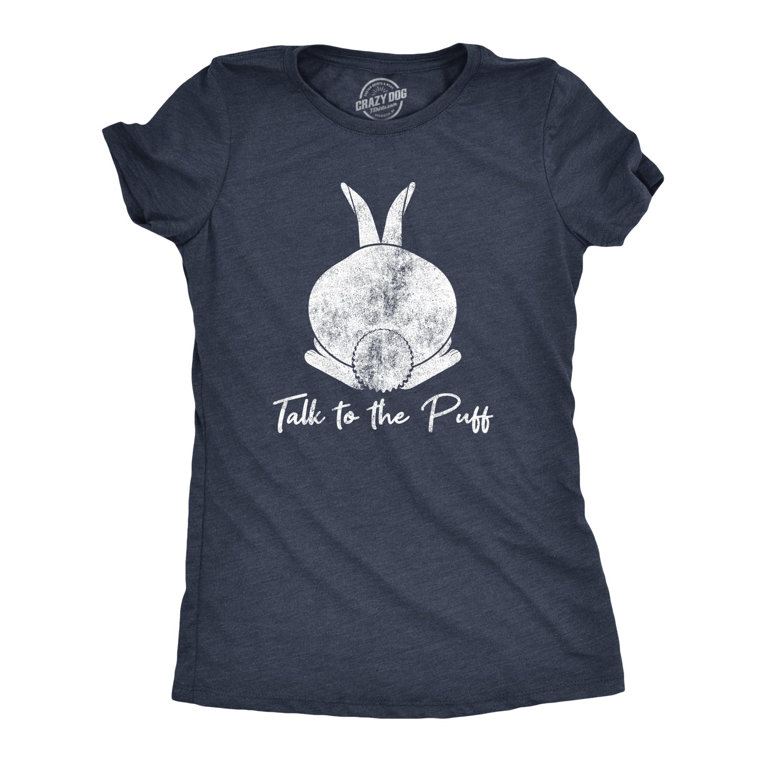 Funny Heather Navy Talk To The Puff Womens T Shirt Nerdy Easter Tee