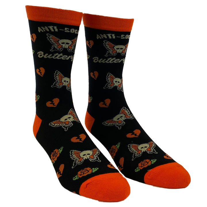 Womens Anti Social Butterfly Socks