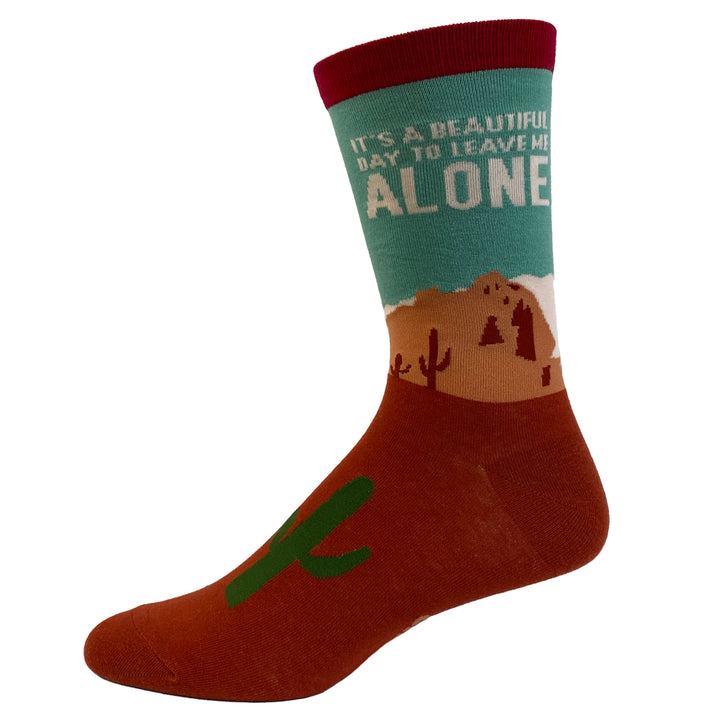 Mens Mens It's A Beautiful Day To Leave Me Alone Socks