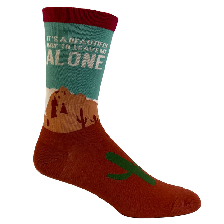 Mens Mens It's A Beautiful Day To Leave Me Alone Socks