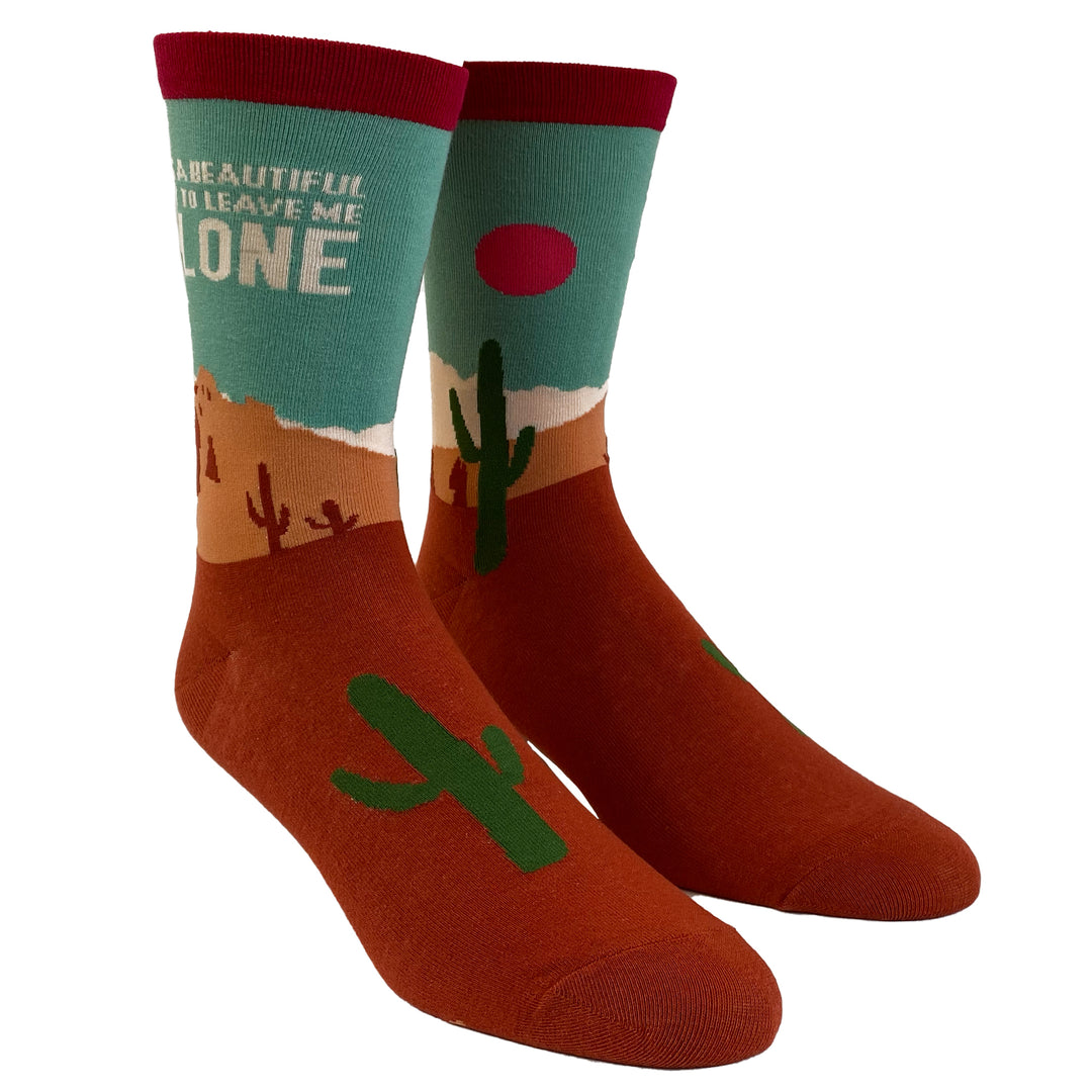 Mens Mens It's A Beautiful Day To Leave Me Alone Socks