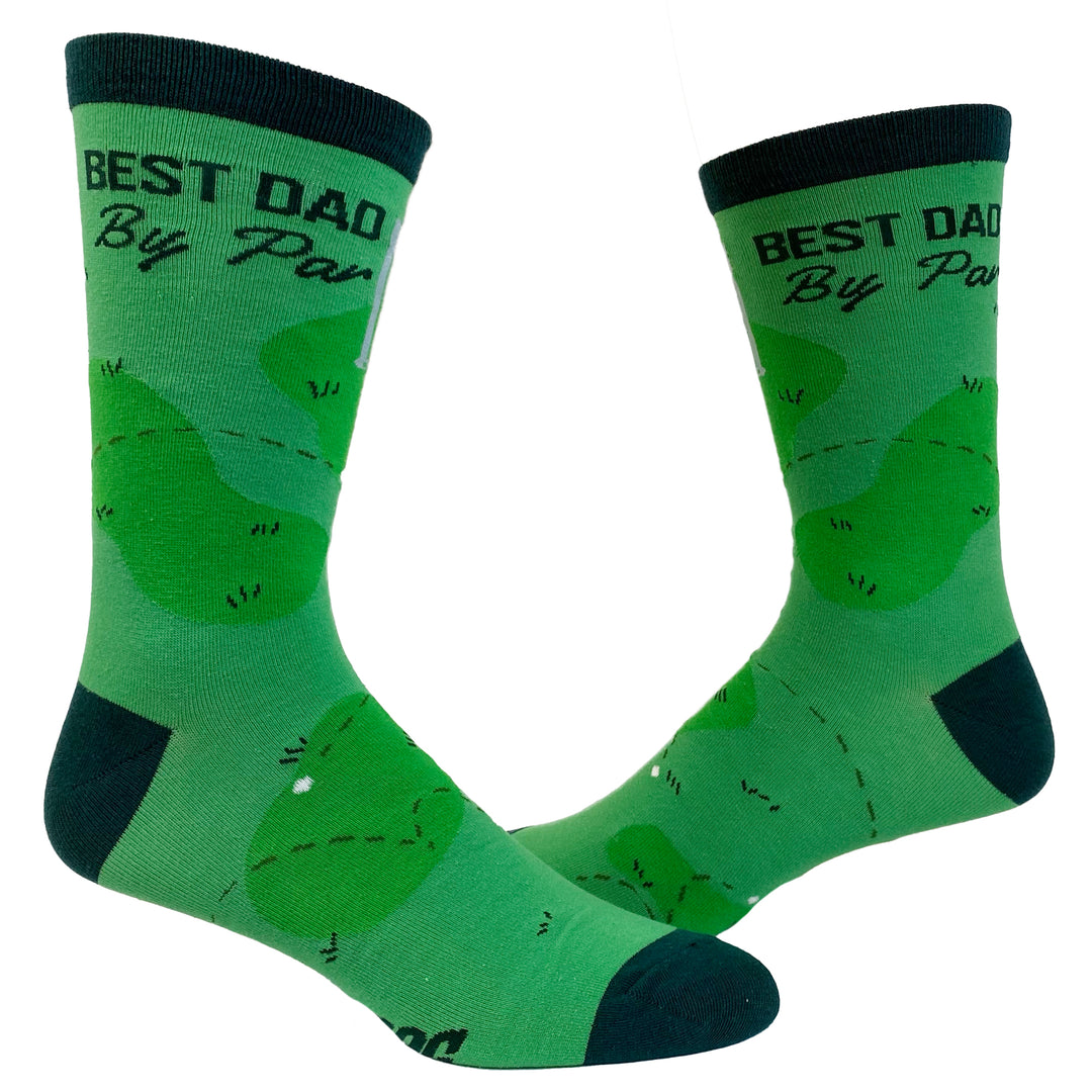 Funny Best Dad By Par Mens Best Dad By Par Sock Nerdy Father's Day Golf Tee
