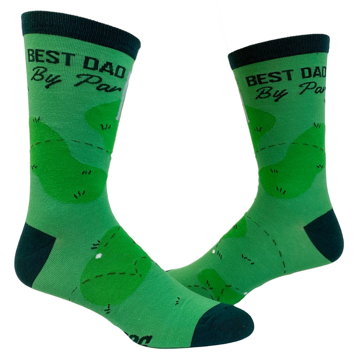 Funny Best Dad By Par Mens Best Dad By Par Sock Nerdy Father's Day Golf Tee