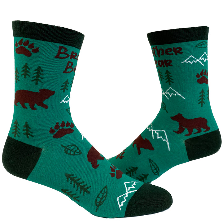 Funny Bear Brother Bear Sock Nerdy Camping Brother Tee