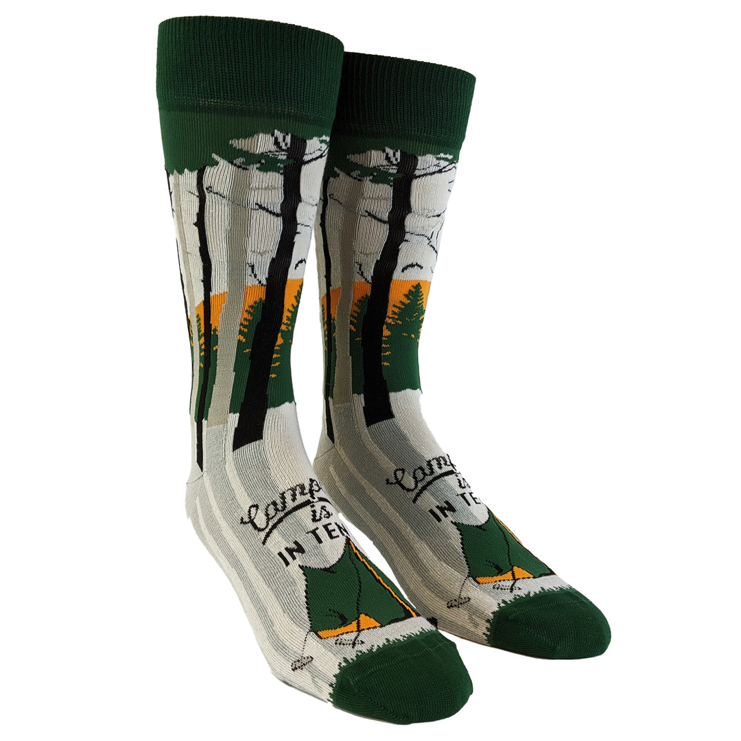 Mens Camping Is In Tents Socks