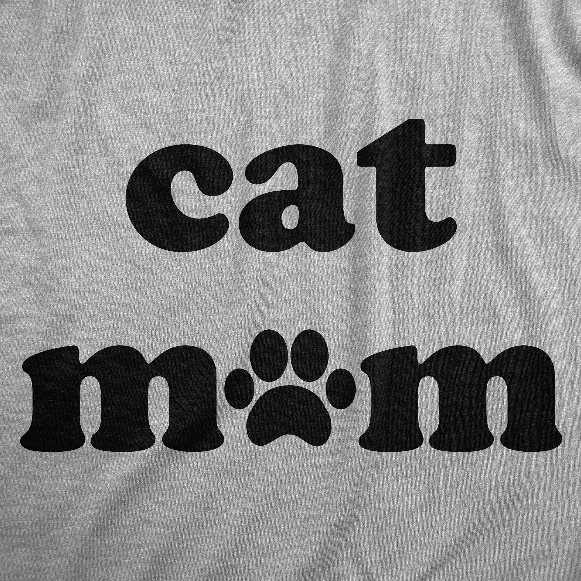Funny Light Heather Grey - Cat Mom Cat Mom Womens T Shirt Nerdy Mother's Day Cat Tee