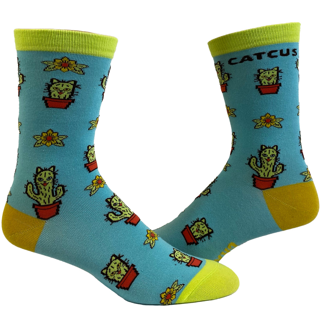 Funny Catcus Catcus Sock Nerdy Cat Tee