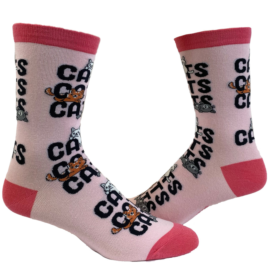 Funny Cats 3X Womens Cats, Cats, Cats Sock Nerdy Cat Tee