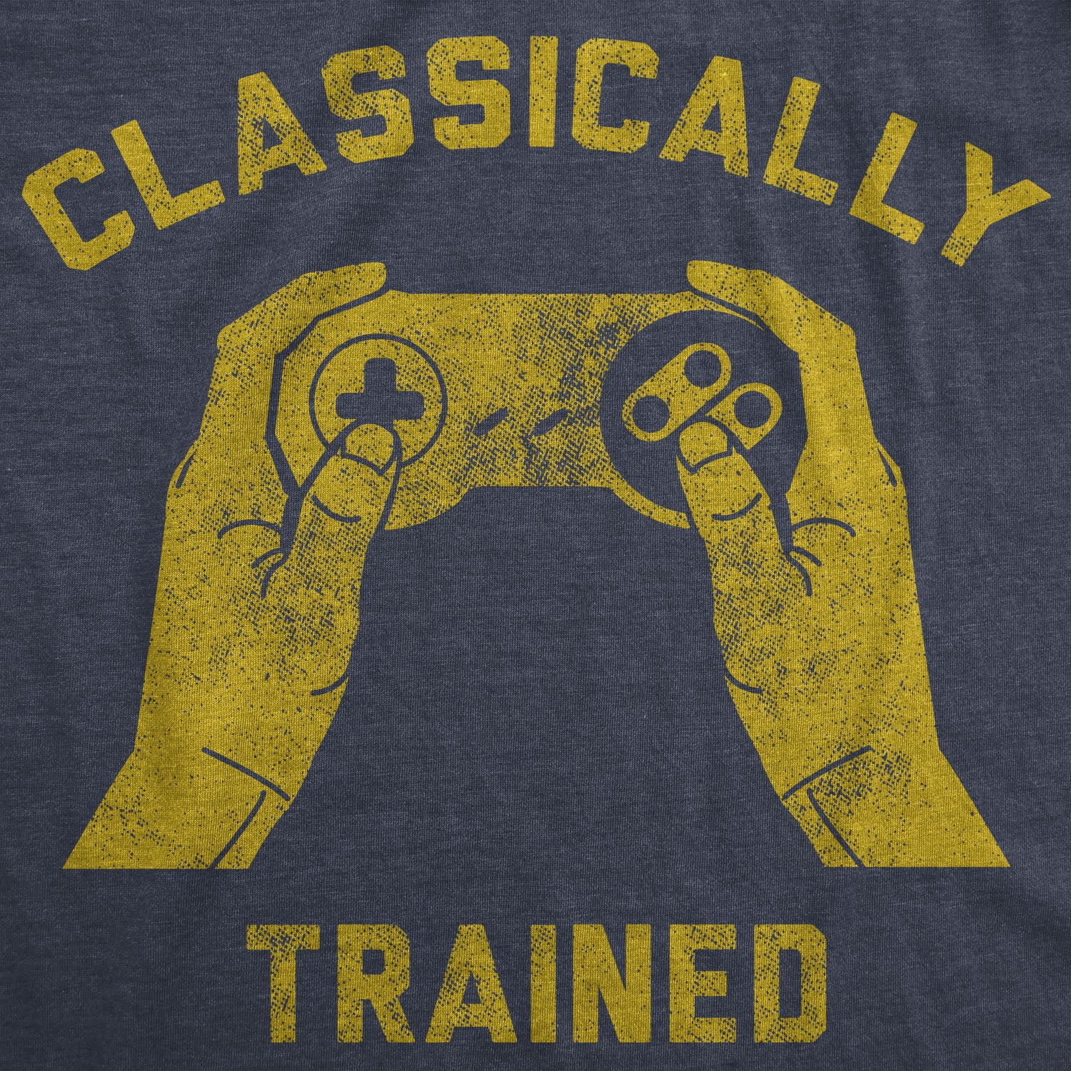 Funny Heather Navy - Classically Trained Classically Trained Mens T Shirt Nerdy Retro Video Games Tee