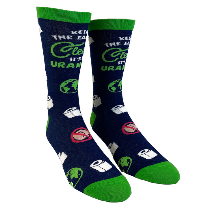 Mens Keep The Earth Clean It's Not Uranus Socks