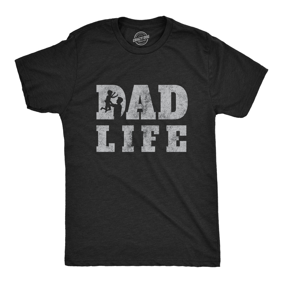 Funny Heather Black Dad Life Mens T Shirt Nerdy Father's Day Tee