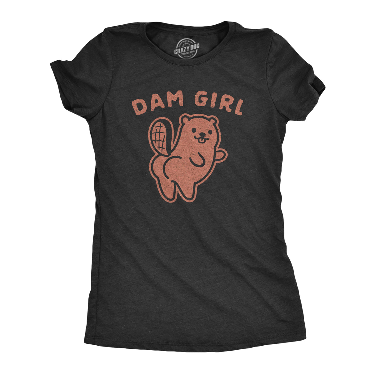 Funny Heather Black - Dam Girl Dam Girl Womens T Shirt Nerdy Animal Sex Tee