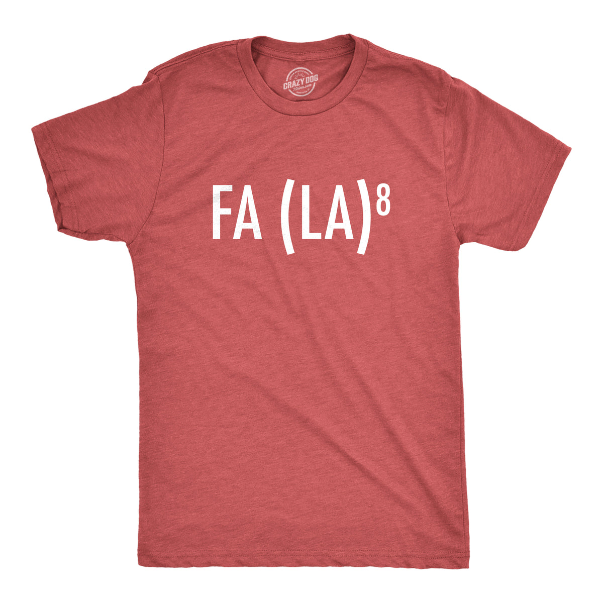 Funny Heather Red - Fa La Fa (La)8 Mens T Shirt Nerdy Christmas Science Tee