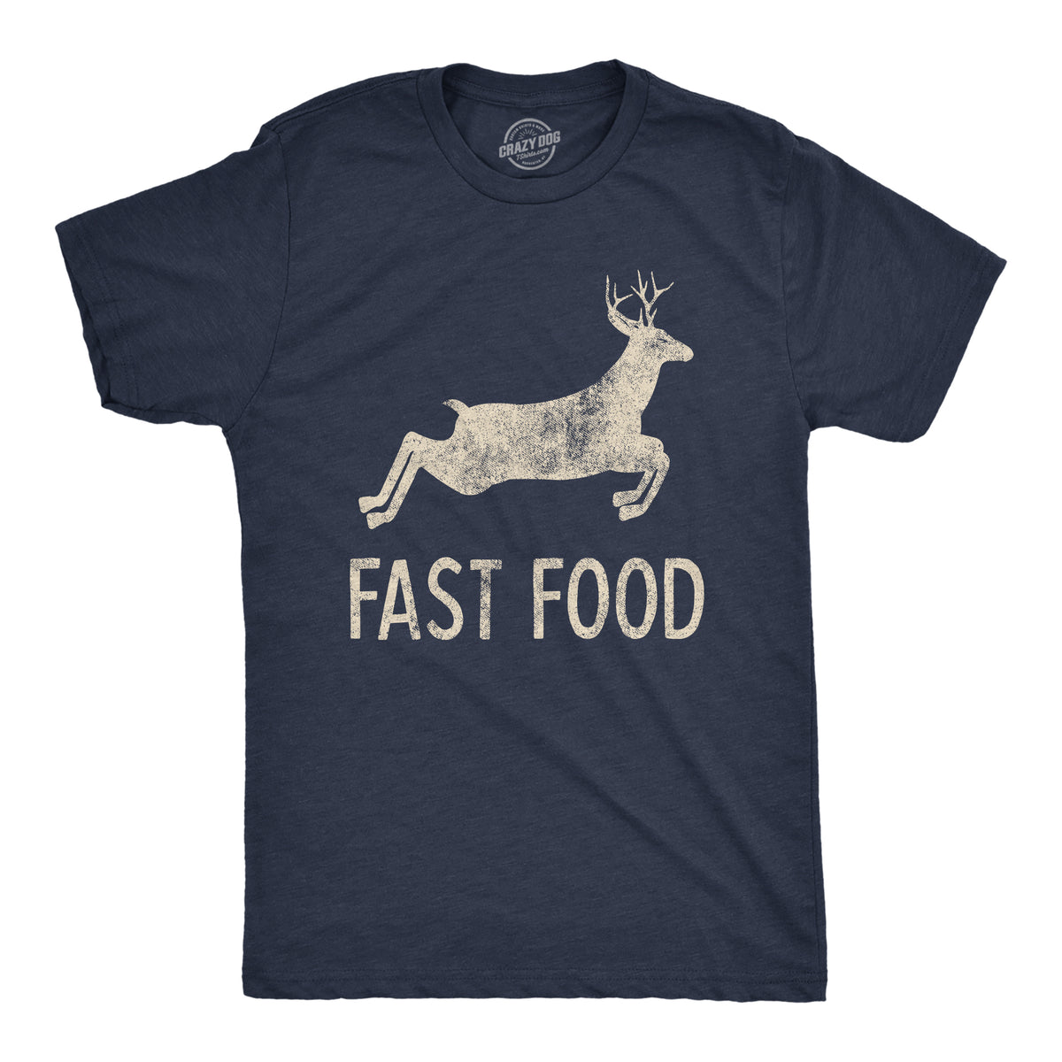 Funny Heather Navy - Fast Food Fast Food Mens T Shirt Nerdy Hunting Tee