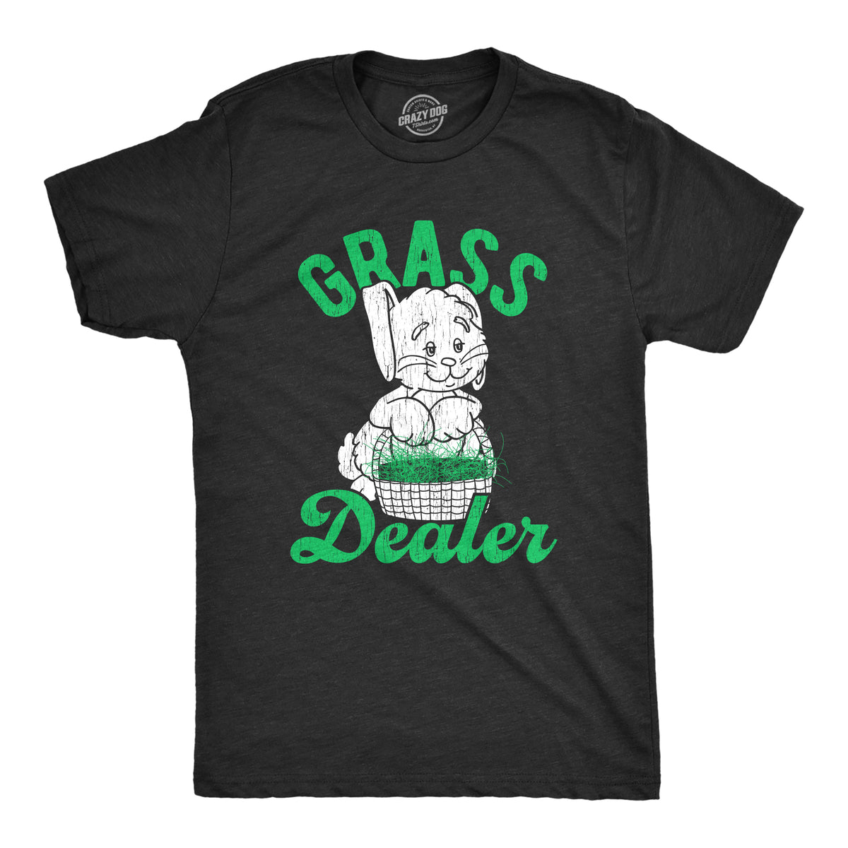 Funny Heather Black - Grass Dealer Grass Dealer Mens T Shirt Nerdy Easter 420 Tee