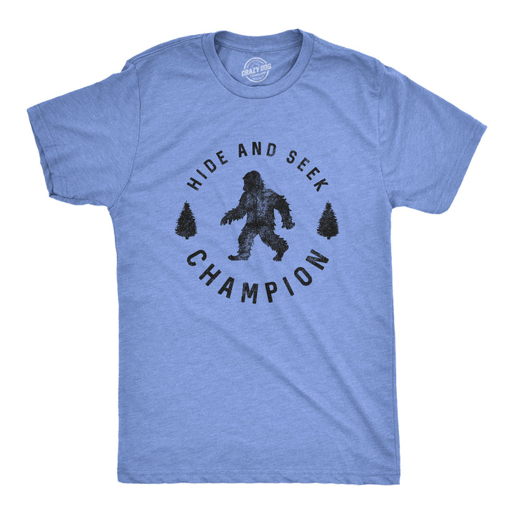 Funny Heather Light Blue Hide And Seek Champion Mens T Shirt Nerdy Tee