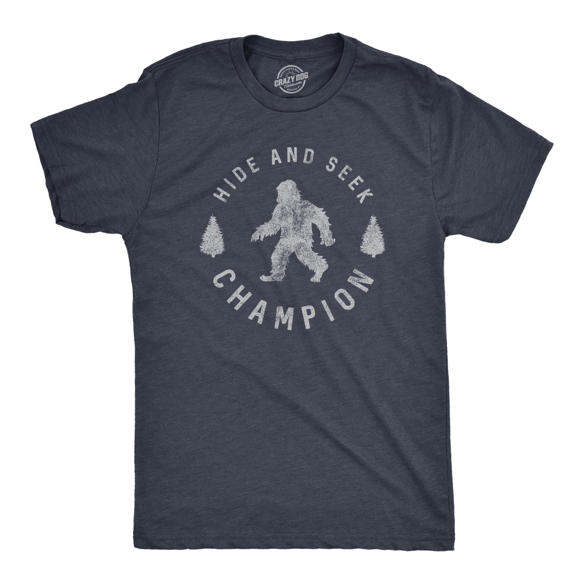 Funny Heather Navy Hide And Seek Champion Mens T Shirt Nerdy Camping Tee