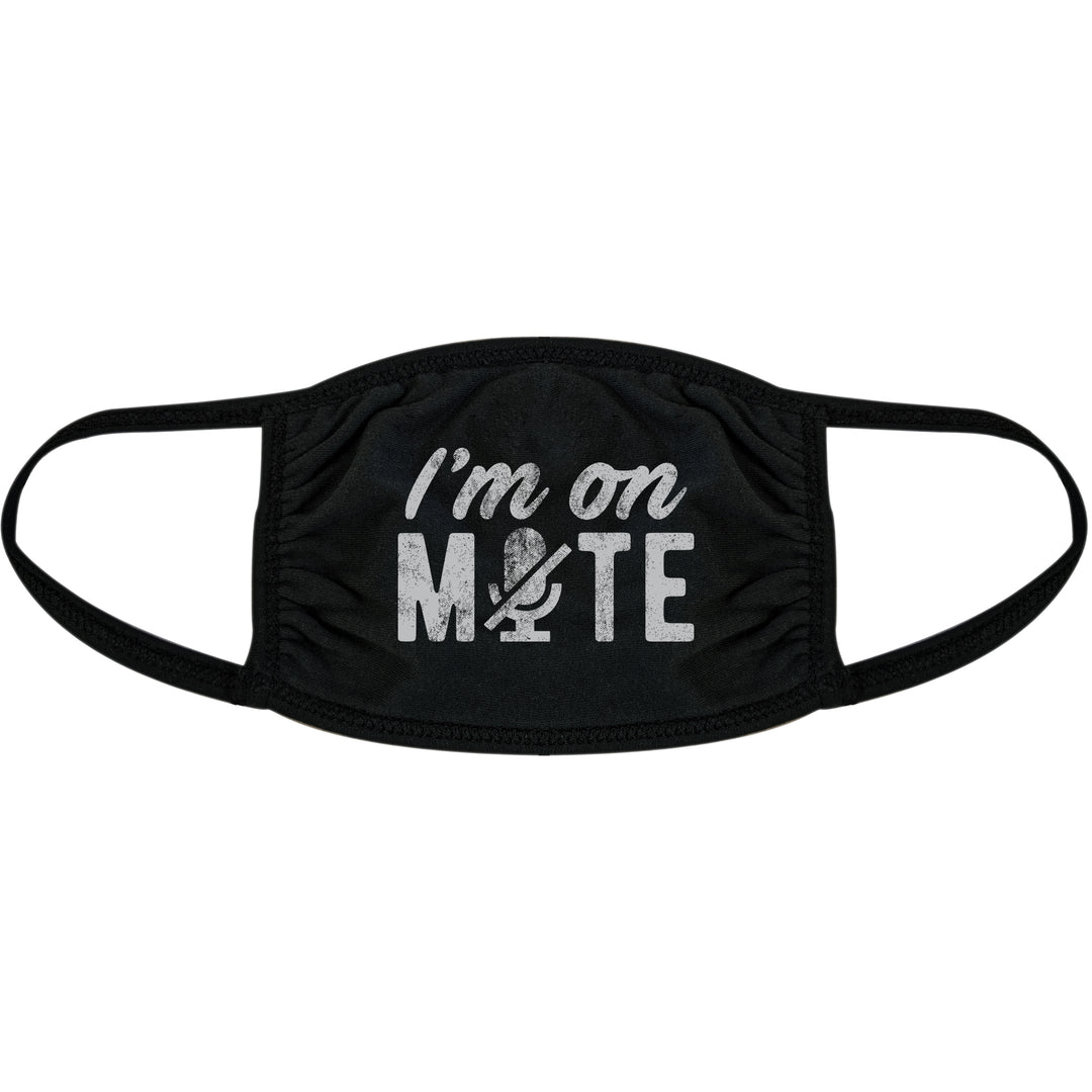 Funny Black I'm On Mute Face Mask Nerdy Internet Tee