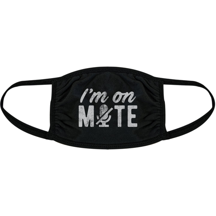 Funny Black I'm On Mute Face Mask Nerdy Internet Tee