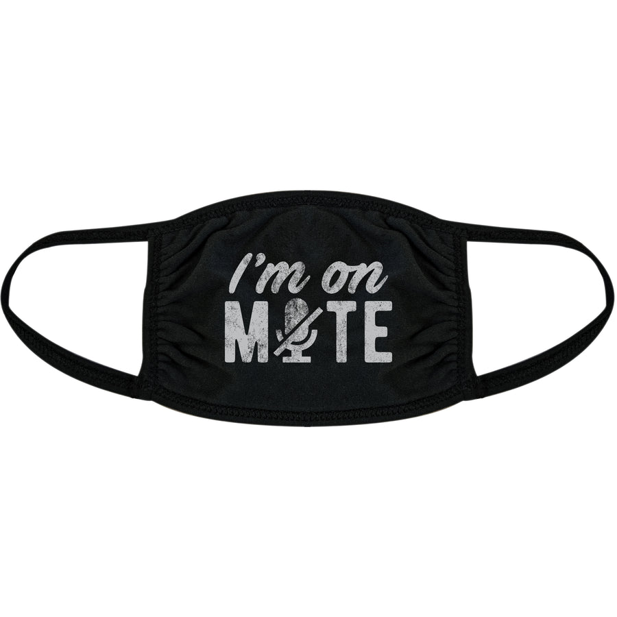 Funny Black I'm On Mute Face Mask Nerdy Internet Tee