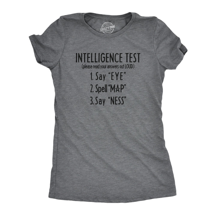 Funny Dark Heather Grey Eye Map Ness Womens T Shirt Nerdy Sarcastic Tee