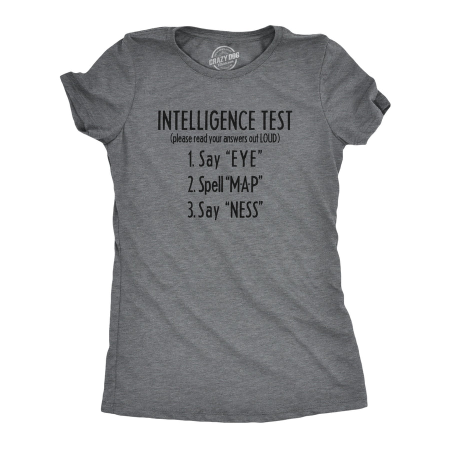 Funny Dark Heather Grey Eye Map Ness Womens T Shirt Nerdy Sarcastic Tee