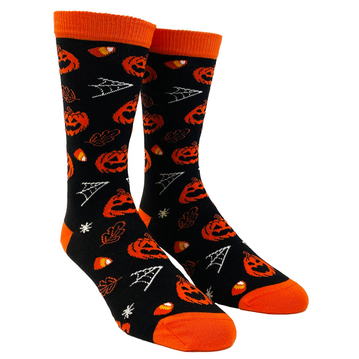 Funny Pumpkin Youth Sock Nerdy Halloween Tee