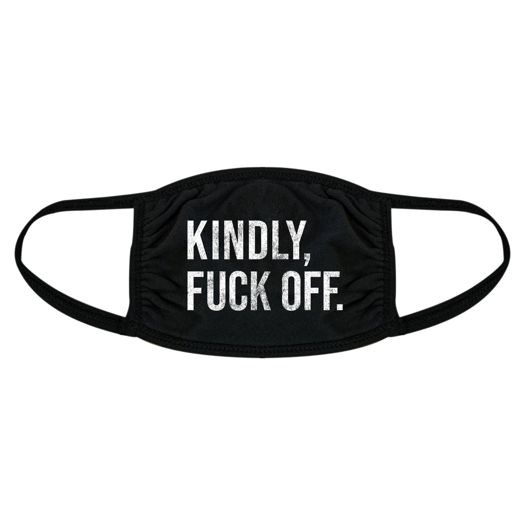 Funny Black Kindly Fuck Off Face Mask Nerdy Introvert Tee