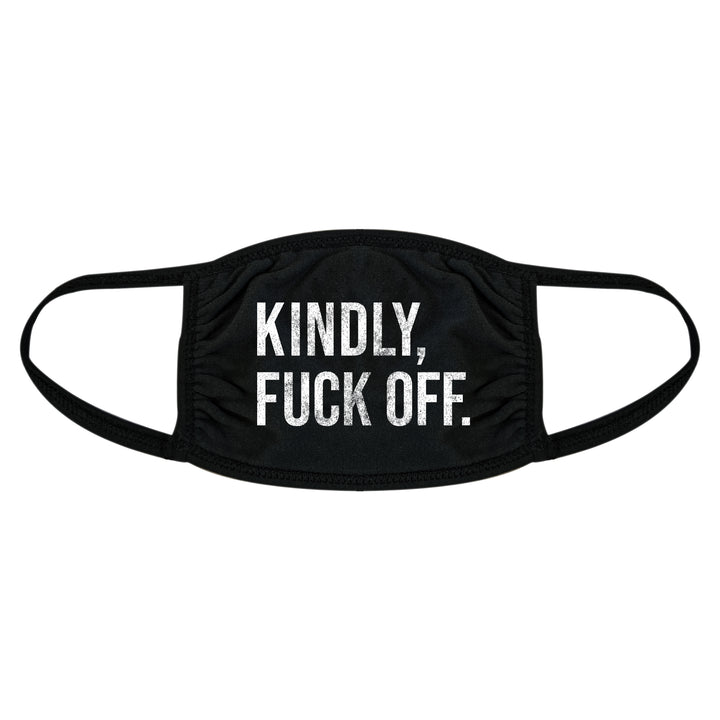 Funny Black Kindly Fuck Off Face Mask Nerdy Introvert Tee