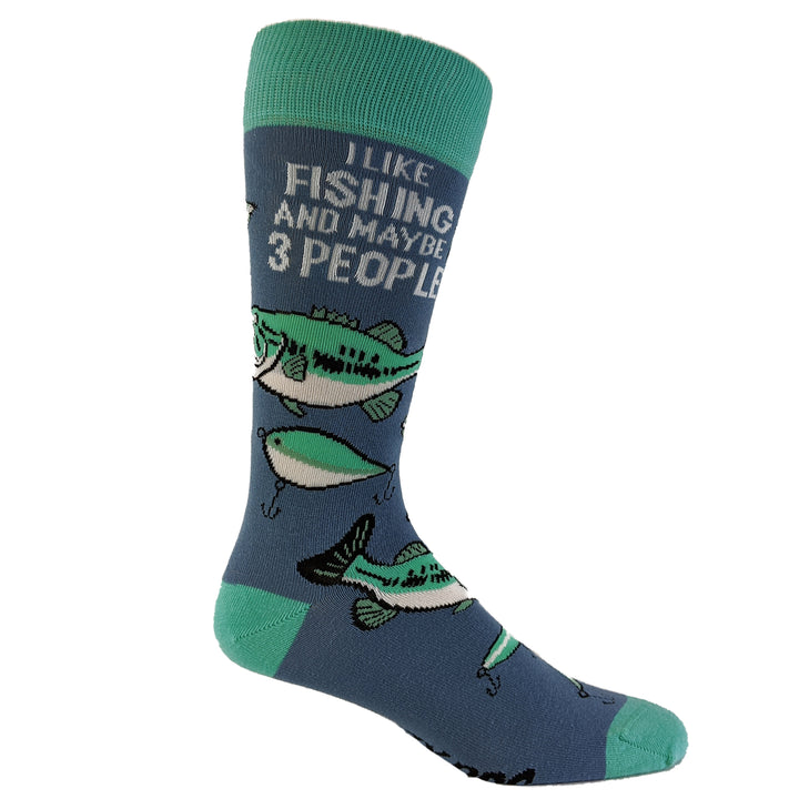 I Like Fishing And Maybe 3 People Socks