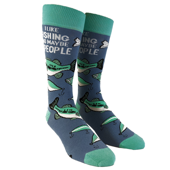 I Like Fishing And Maybe 3 People Socks