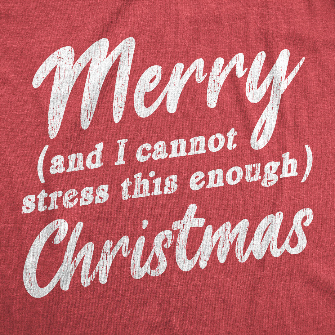 Merry And I Cannot Stress This Enough Christmas Men's T Shirt