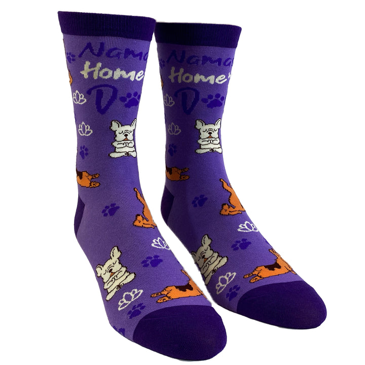 Womens Namaste Home With My Dog Socks
