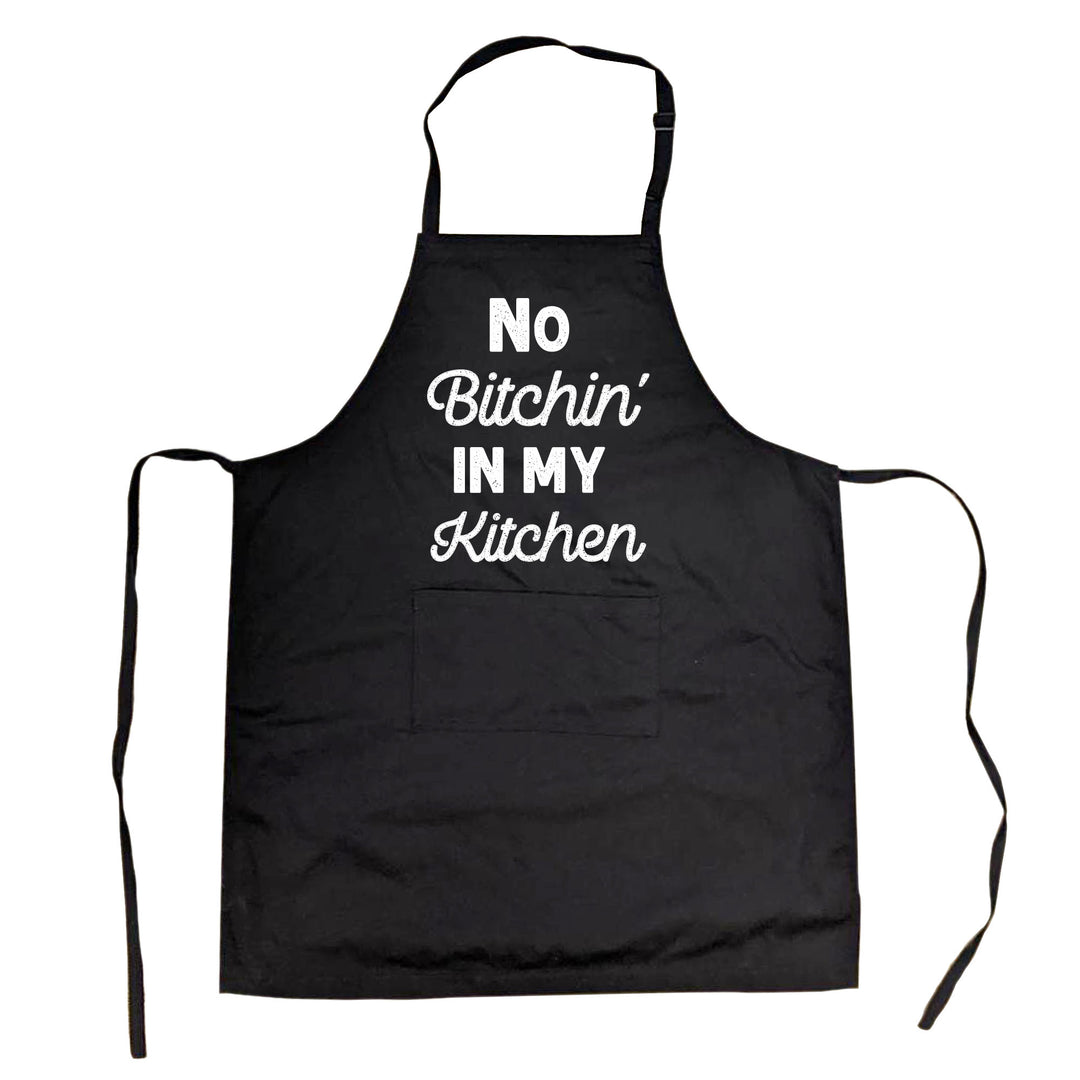 Funny Black No Bitchin In My Kitchen Apron Nerdy Food Tee
