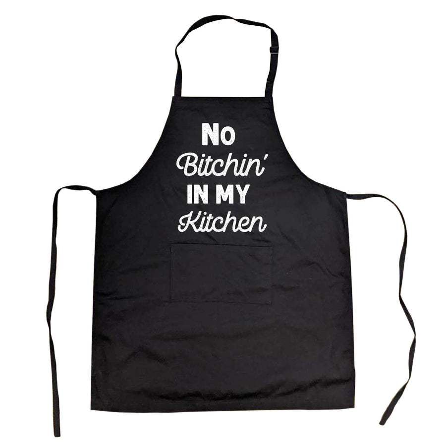 Funny Black No Bitchin In My Kitchen Apron Nerdy Food Tee