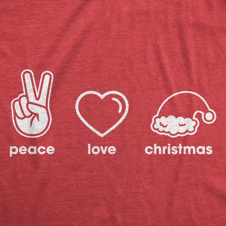 Peace Love Christmas Women's T Shirt