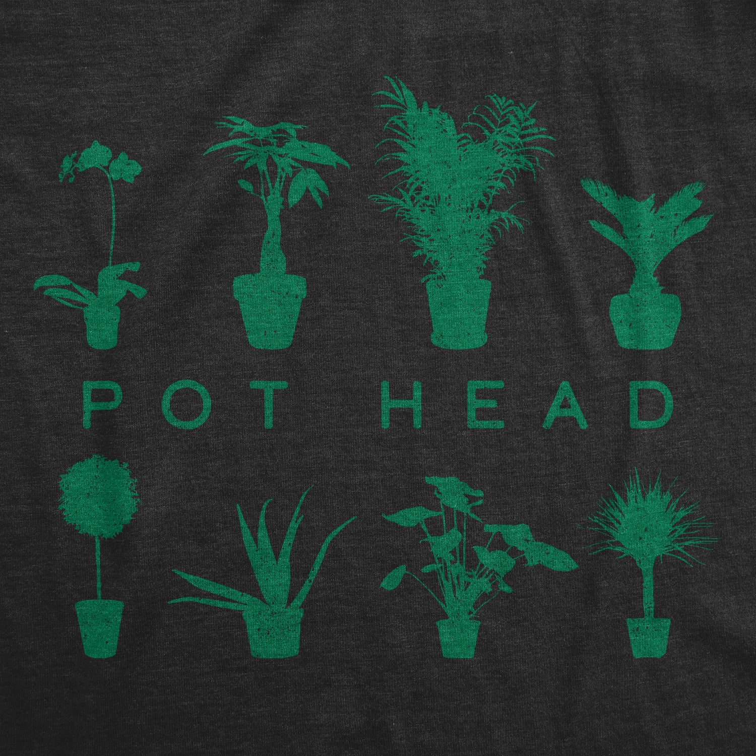 Funny Heather Black Pot Head Plants Mens T Shirt Nerdy 420 Tee