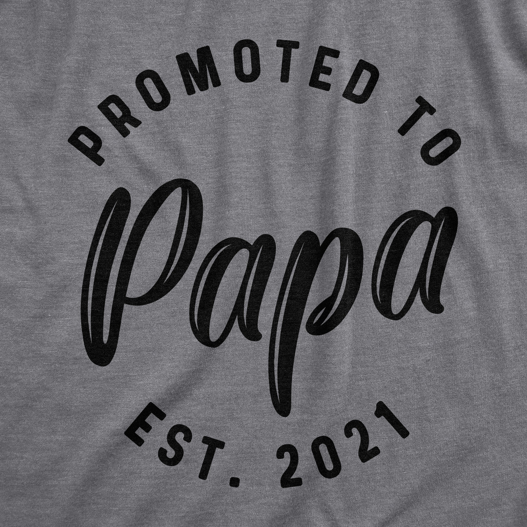 Crazy Dog Mens Shirts Promoted To Papa Grandpa or Uncle 2025 2024 or 2023 Funny Fathers Day Tees