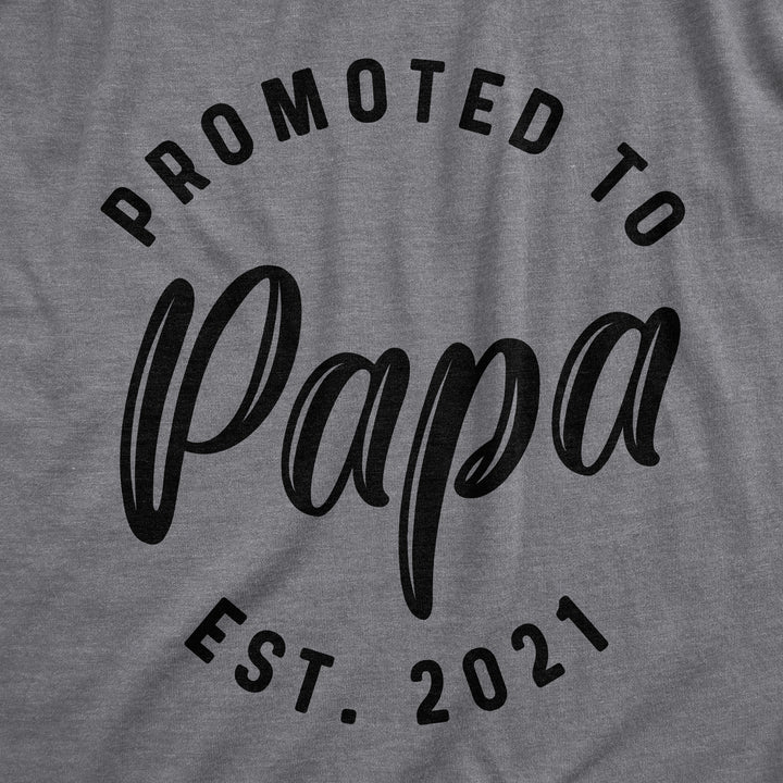 Crazy Dog Mens Shirts Promoted To Papa Grandpa or Uncle 2025 2024 or 2023 Funny Fathers Day Tees