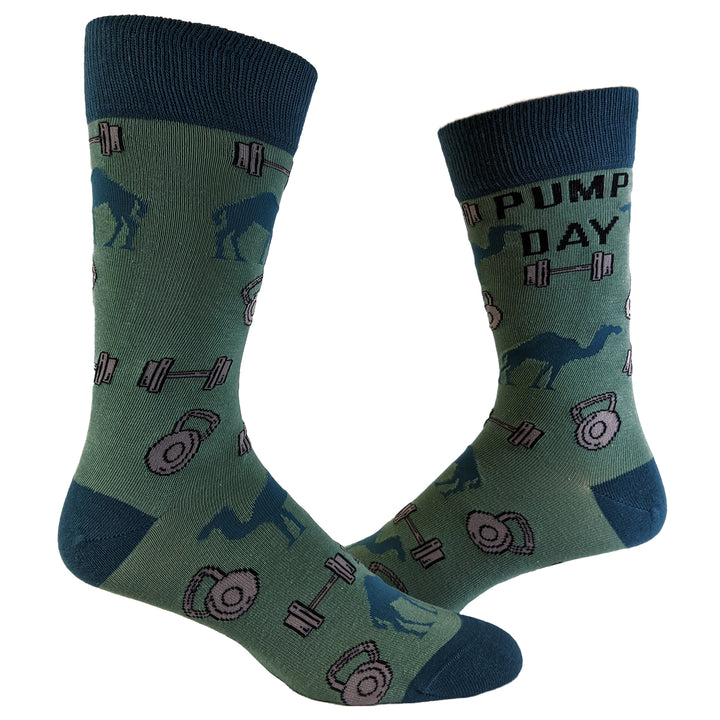 Funny Blue Mens Pump Day Sock Nerdy Fitness Tee