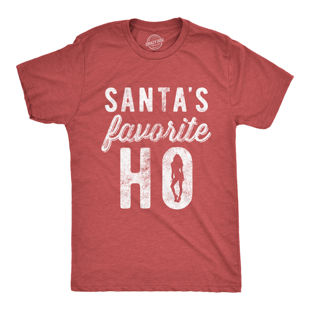 Funny Heather Red - Favorite Ho Santa's Favorite Ho Mens T Shirt Nerdy Christmas Sex Tee
