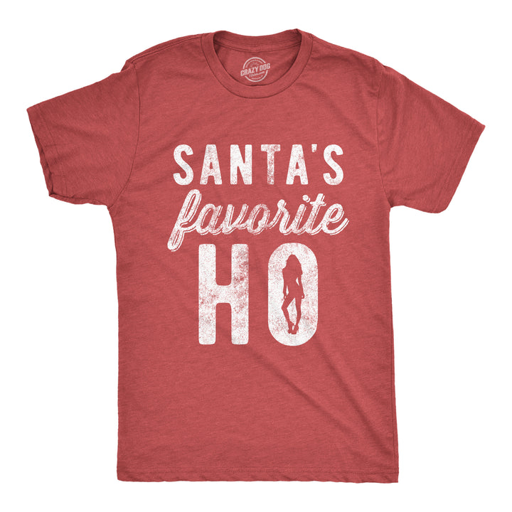Funny Heather Red - Favorite Ho Santa's Favorite Ho Mens T Shirt Nerdy Christmas Sex Tee