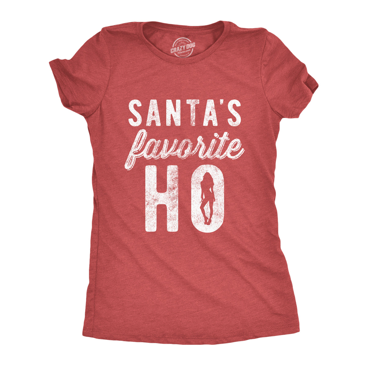 Funny Heather Red - Favorite Ho Santa&#39;s Favorite Ho Womens T Shirt Nerdy Christmas Sex Tee
