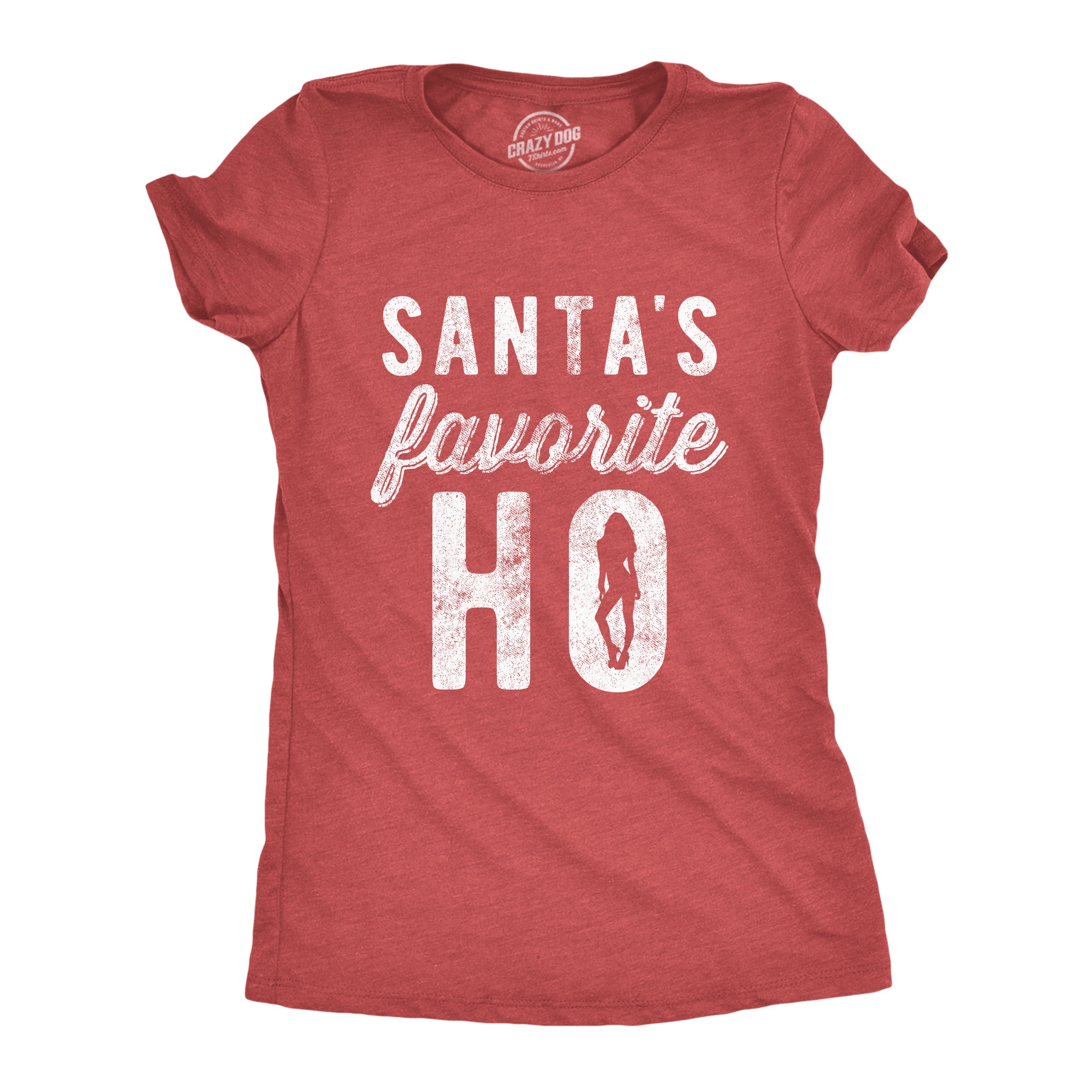 Funny Heather Red - Favorite Ho Santa's Favorite Ho Womens T Shirt Nerdy Christmas Sex Tee