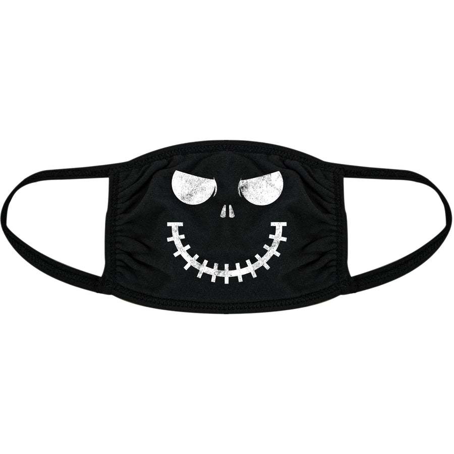 Funny Black Skeleton Zipper Face Mask Nerdy Halloween Tee