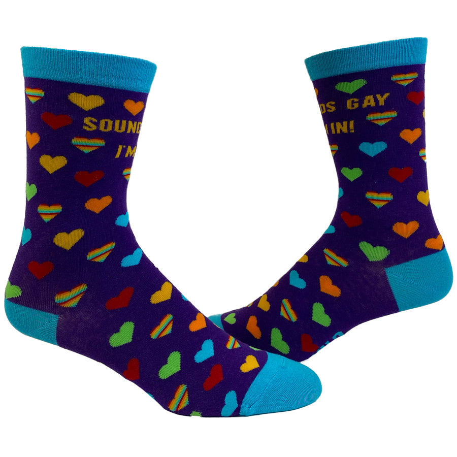 Funny Sounds Gay Womens Sounds Gay I'm In Sock Nerdy Pride Tee