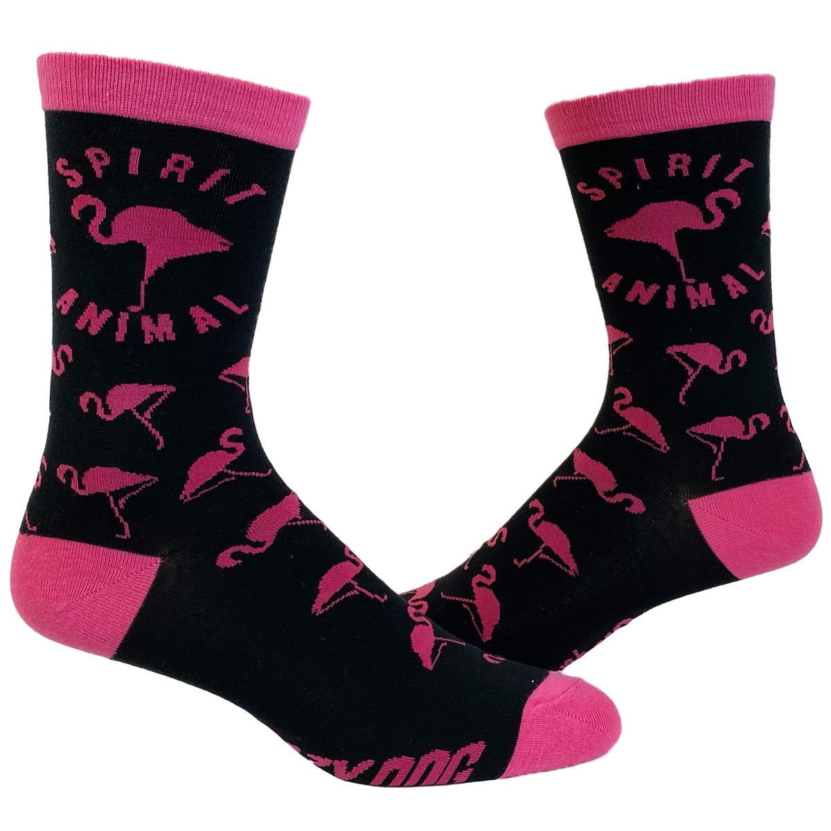 Funny Spirit Animal Womens Spirit Animal Flamingo Sock Nerdy Animal Tee