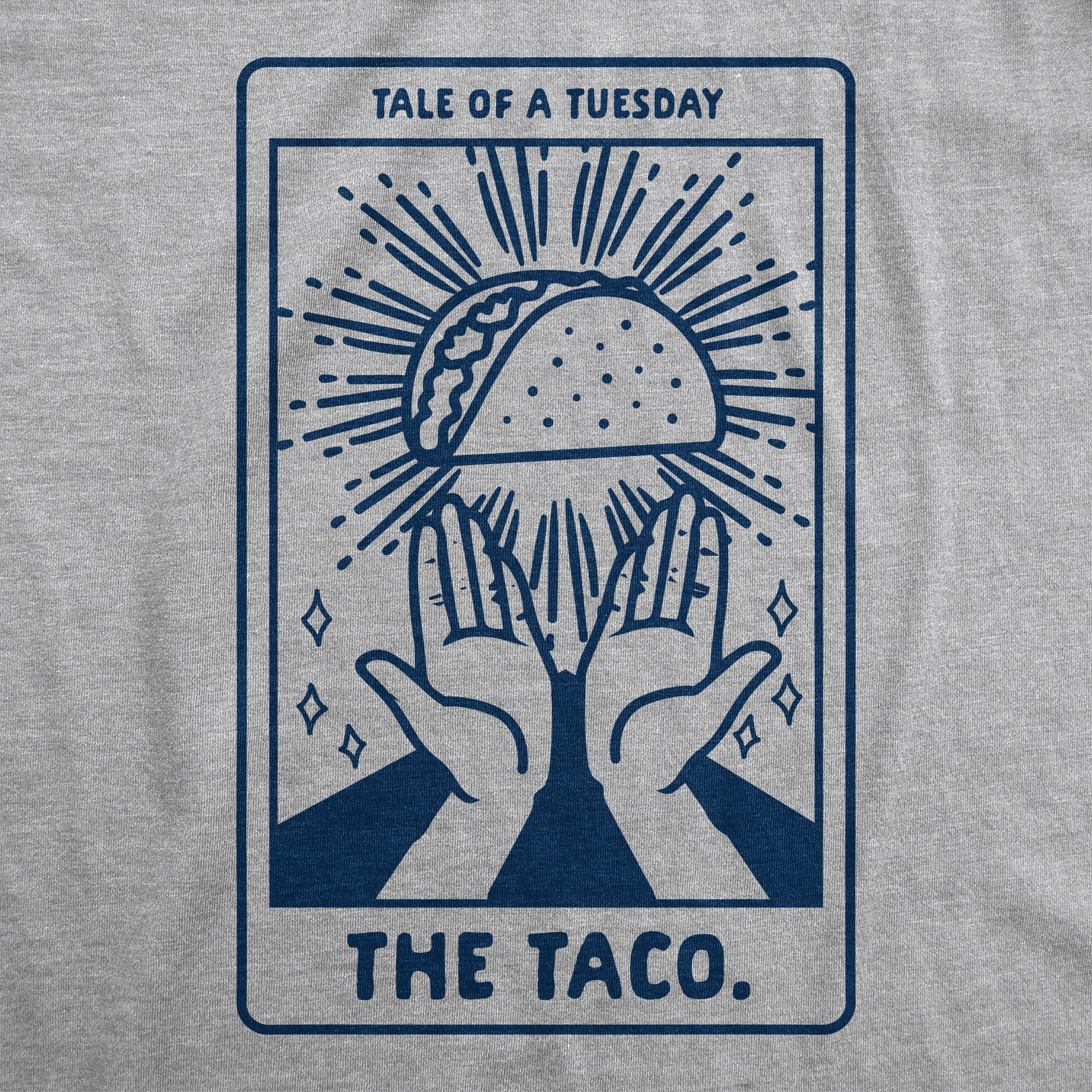 Funny Light Heather Grey - Taco Tarot Taco Tarot Card Womens T Shirt Nerdy Cinco De Mayo food Tee