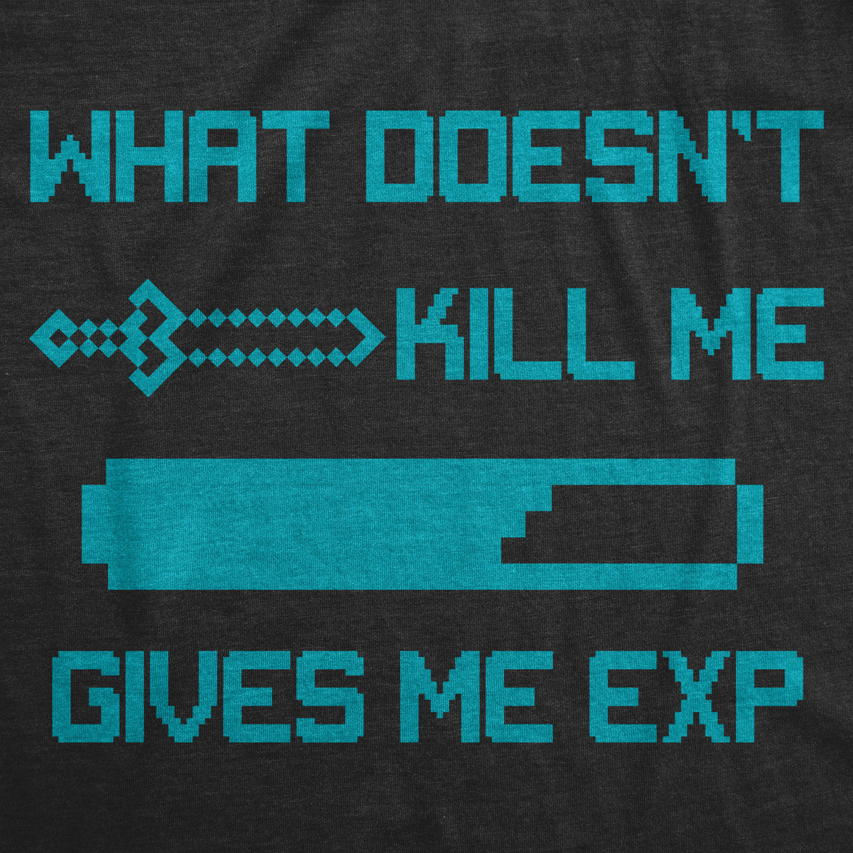Mens What Doesnt Kill Me Gives Me EXP T shirt Funny Nerd Video Game Geeky Gift